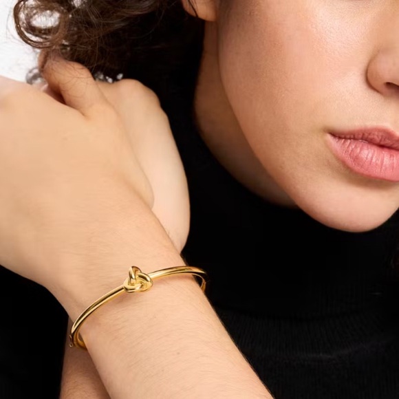 Kate Spade Doble Knotted Hinge Bangle Bracelet NWT - Picture 3 of 6